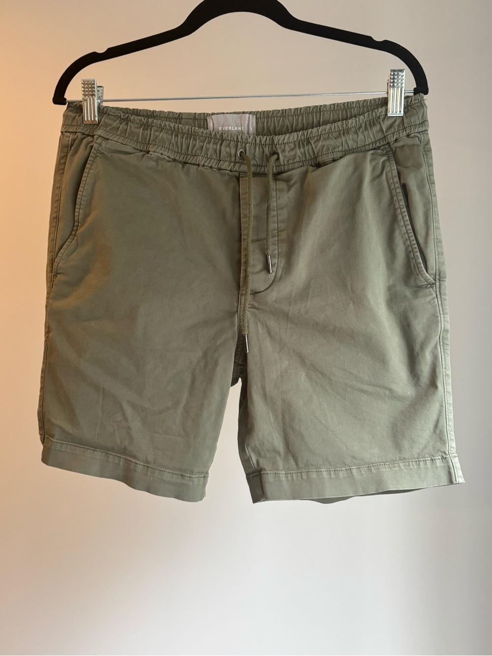 Everlane Men's Olive Green Drawstring Shorts Size Small